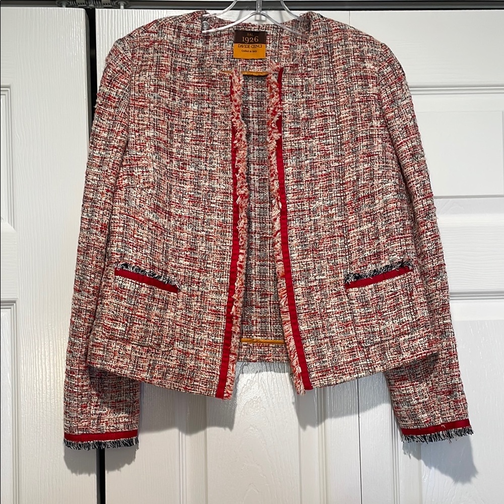 Vtg Dal 1926 Davide Cenci Womens Tweed Blazer Size‎ 4 Old Money Luxury Elegant - Picture 4 of 11